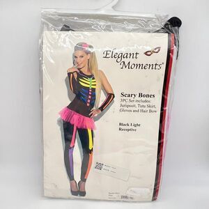 New Elegant Moments Scary Bones Costume - Size L